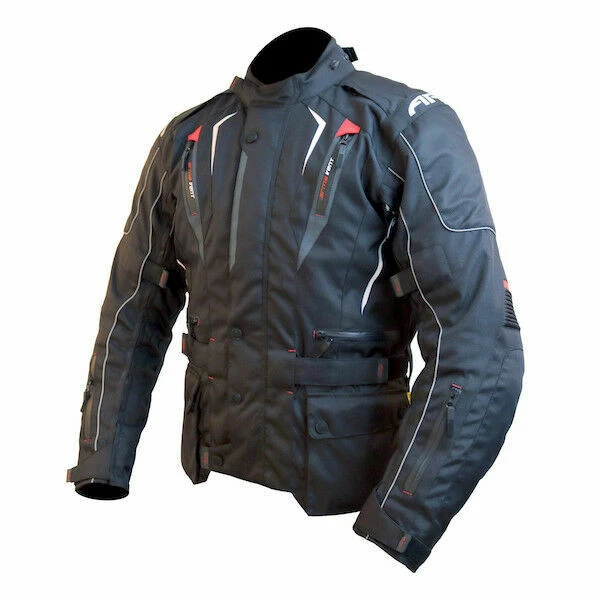 Armr Moto Tottori 2 Black Waterproof Textile Motorcycle Touring Jacket