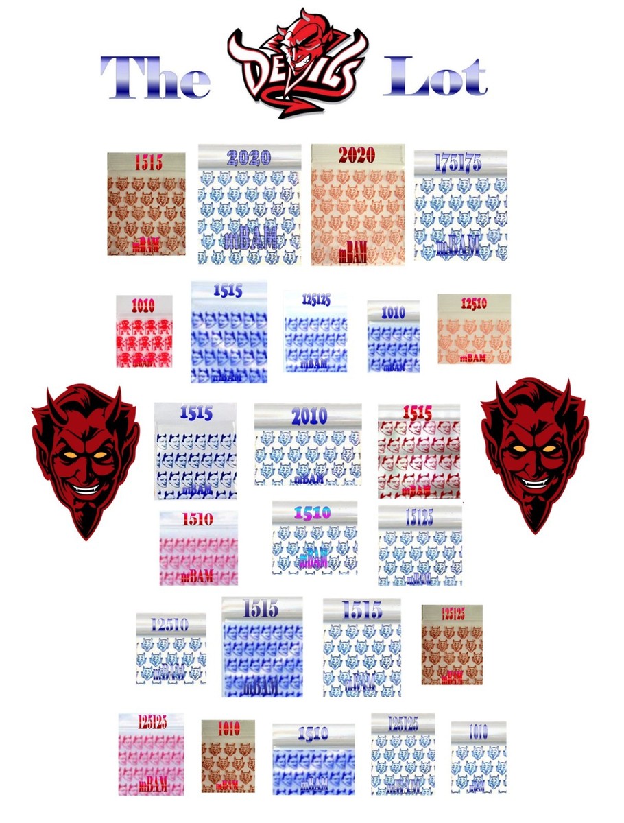 100 PACK BLUE DEVILS 12510 Apple Zip Baggies 1.25X1.0 100 PACK BLUE DEVILS 12510 Apple Zip Baggies 1.25X1.0