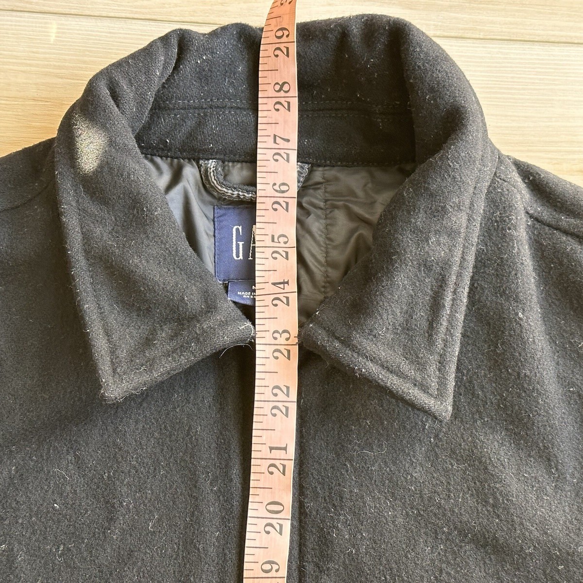 2005's OLD GAP wool×nylon zip up jacket Vintage Gap Wool Zip Jacket Men's XL Quilted Lined Bomber Coat y2k