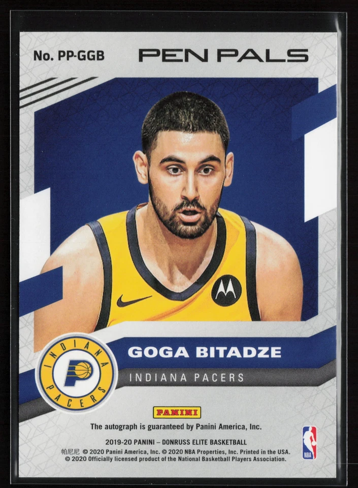 Goga Bitadze 2019-20 Donruss Elite #PP-GGB Pen Pals RC Auto Red /49 - Image 2 of 2