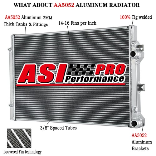 2 Row Radiator For 08-16 VW Jetta/12-13 VW Beetle /09-13 Audi A3 ...
