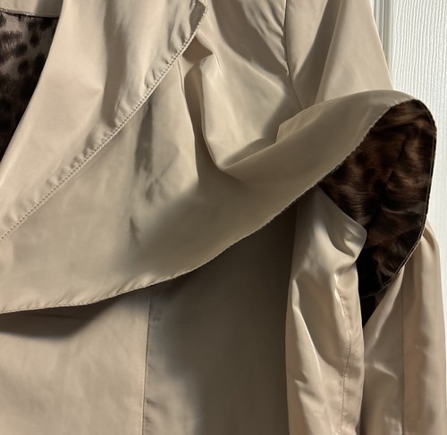 American Glamour Badgley Mischka Women’s Trench Coat Size 3X Tan - Picture 7 of 9