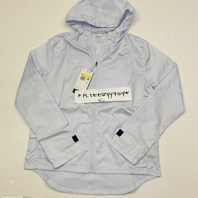 $95 Womens Size S Nike Woven Running Hooded Woven Jacket Reflective CU3217-085