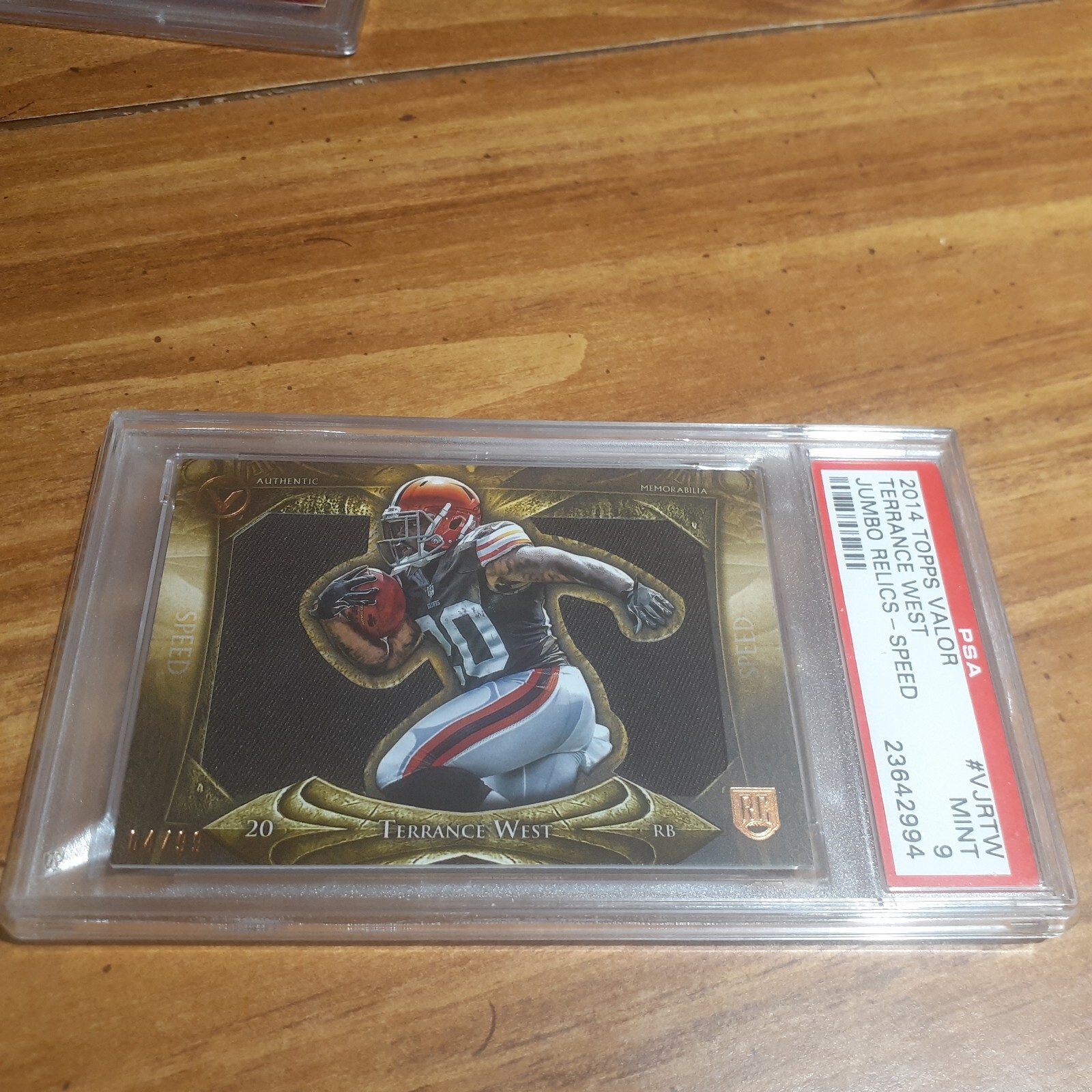 Terrance West Topps Valor Jumbo Relics #VJRTW Speed