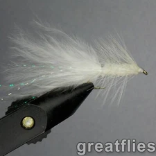1 dozen (12) - Woolly Bugger - WHITE