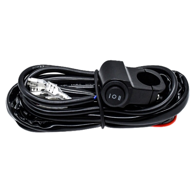 Motorcycle Fog Light Wiring Harness Lamp Headlamp Wire Cable with 3 Plugs