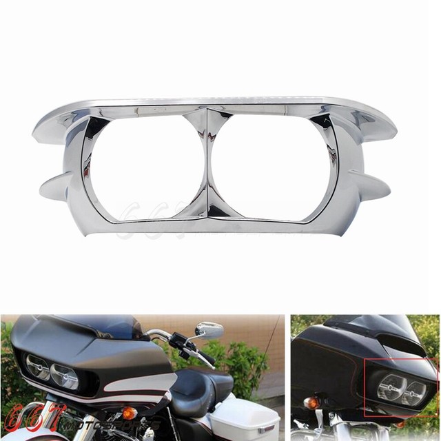 Dual Headlight Fairing Trim Bezel Headlamp Cover For 20152019 Harley