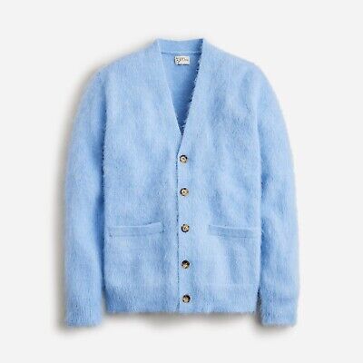 J.CREW Men's Alpaca-Blend V-Neck Cardigan Sweater Light Blue J.CREW Men's Alpaca-Blend V-Neck Cardigan Sweater Light Blue