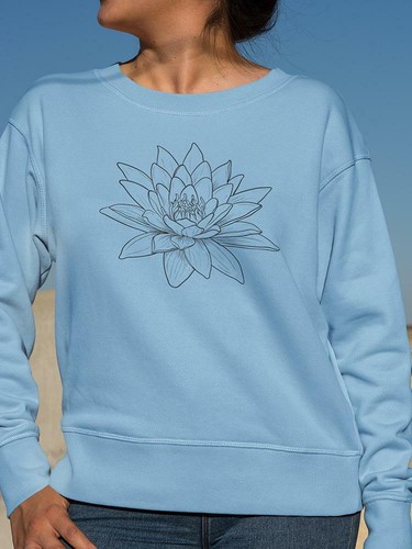 de la línea de flores de loto. Sudadera para mujer - Imagen de Shutterstock | eBay