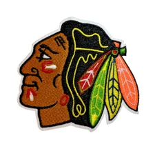 Chicago Blackhawks NHL Team Logo Embroidered 3in Iron / Sew-On Patch