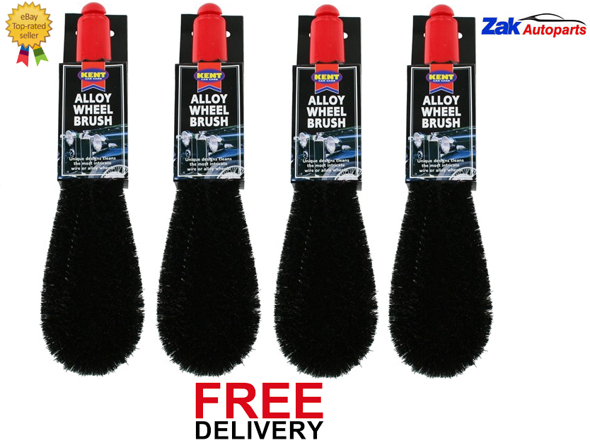 4 X KENT CAR ALLOY WHEEL BRUSH WHEEL CLEANING SOFT BRISTLES *NEW* Q4335