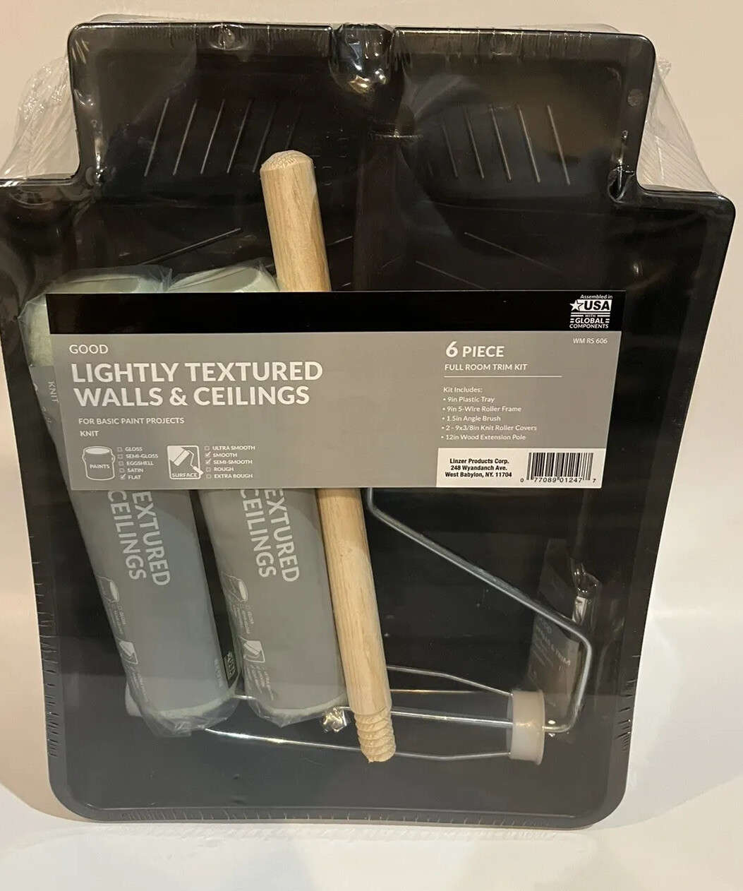 2 For 15 Or 1 For 9.99 Linzer Good 6 Piece Polyester Knit Paint Tray