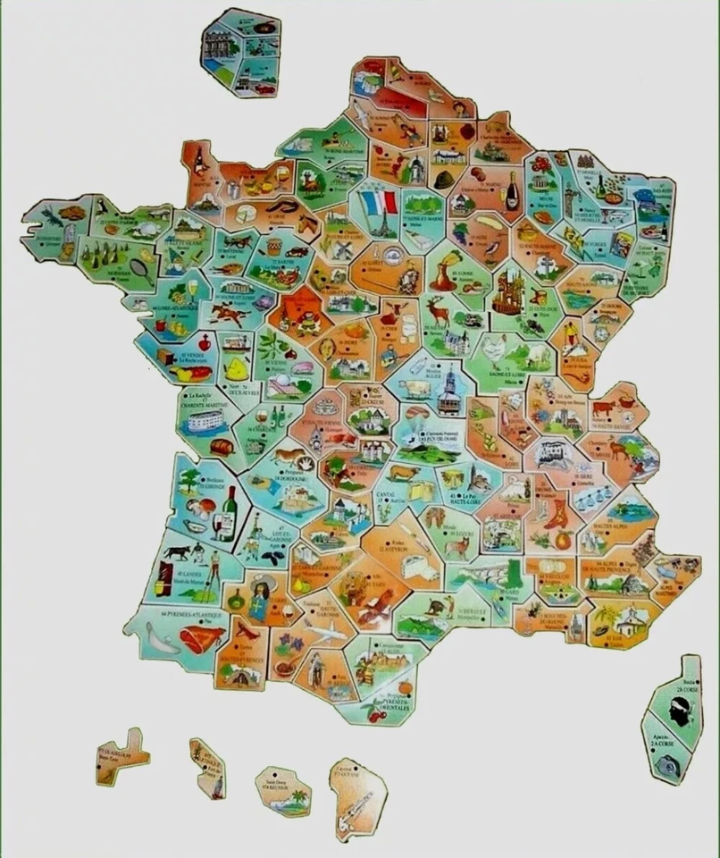 Magnet carte de France Le Gaulois 1994 - Photo 1/1