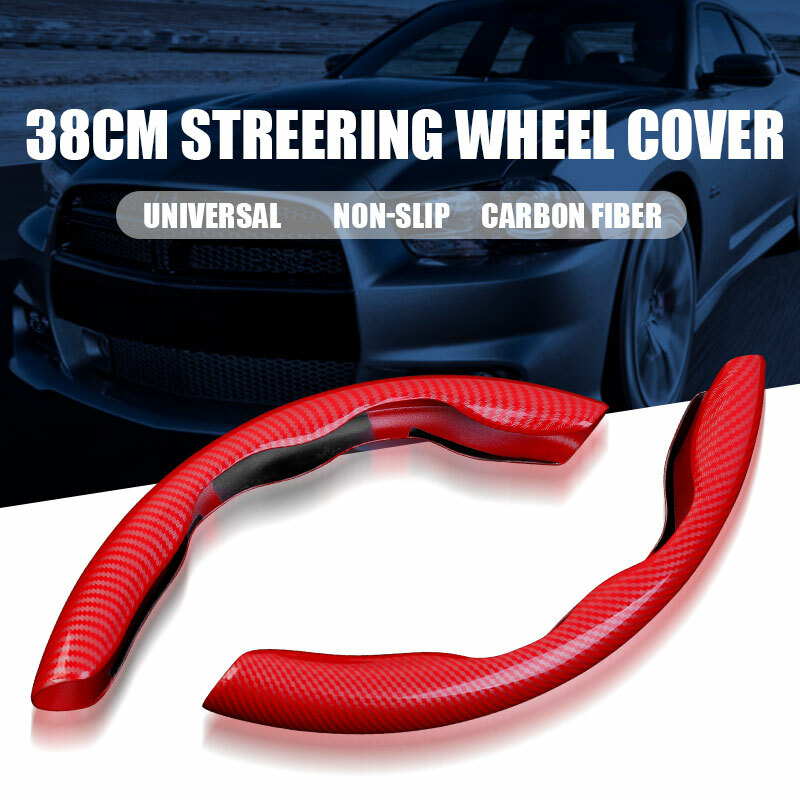 Ft For BMW Carbon Fber Car Steerng Wheel Booster Cover Non-Slp