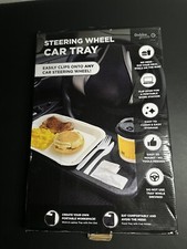 Car Steering Wheel Tray Desk Two Sided For Laptop Drink Food Work Table Holder