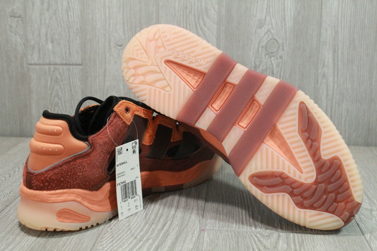 Adidas Originals Niteball Casual Sneakers Shoes Mens Sz 8.5 Copper Orange Adidas Originals Niteball Hazy Copper Acid Orange  main image 3