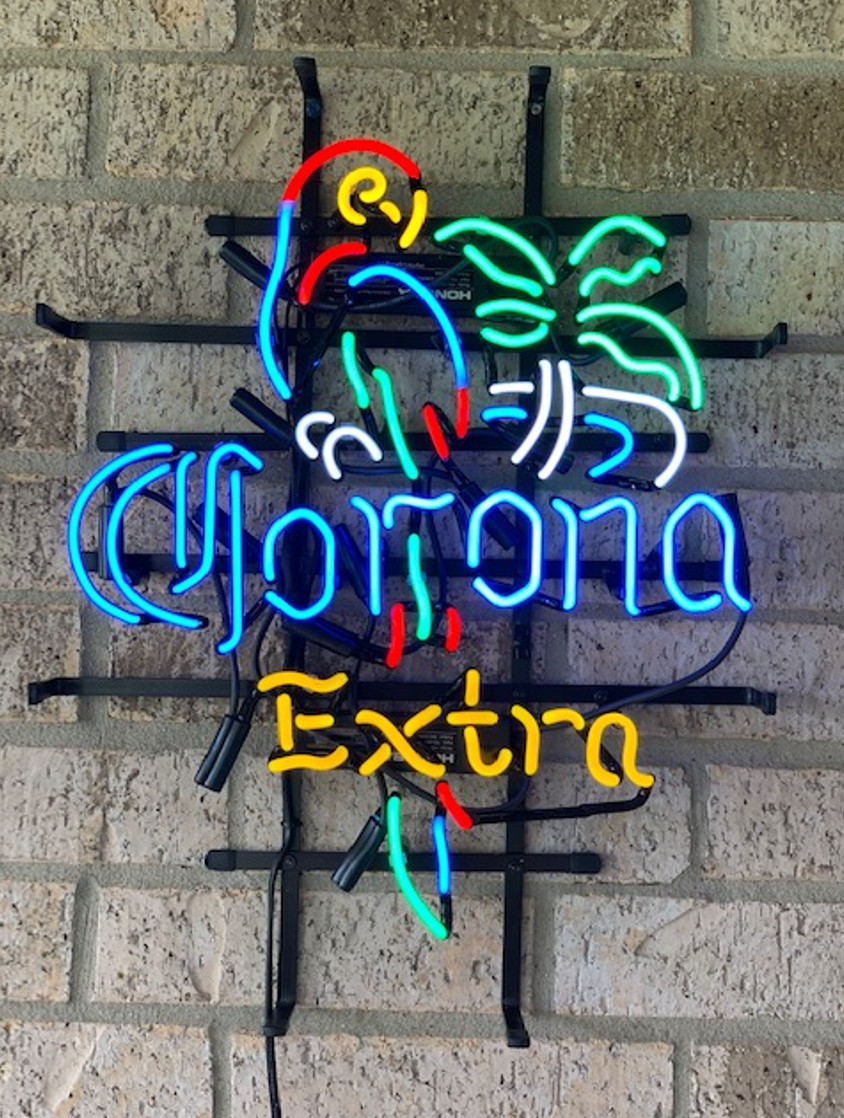 New Corona Extra Parrot Palm Tree Neon Light Lamp Sign 20"x16" Beer Glass Bar