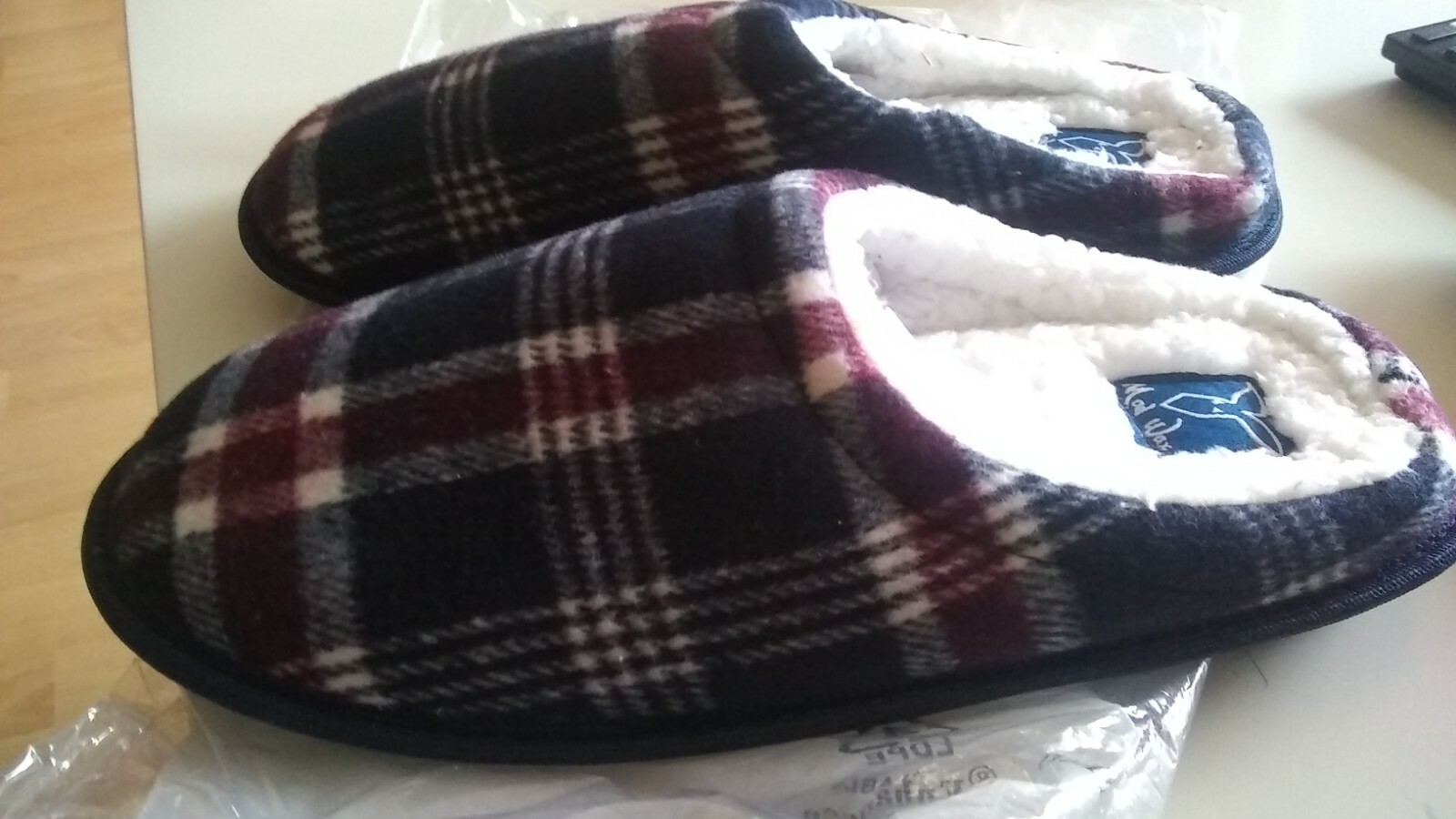 SAOLA Un nuovo paio di uomo Mad Wax M W vestibilità blu rosso tartan pelliccia foderata suola spessa s 8