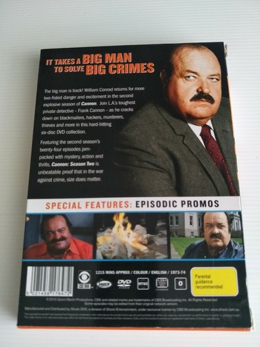 Cannon: Season 2 EPISODES 1-24 (REGION 0 DVD) RARE ORIGINAL ARTWORK - Picture 4 of 4
