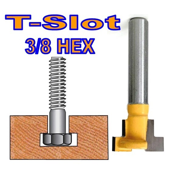 1 pc 1/4" SH T-Slot & T-Track Slotting For 3/8" Hex Bolt Router Bit sct-888 1 pc 1/4" SH T-Slot & T-Track Slotting For 3/8" Hex Bolt Router Bit sct-888