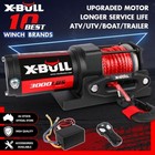 X-BULL 12V Electric Winch Boat 3000LBS Synthetic Rope Wireless Remote ATV 4WD