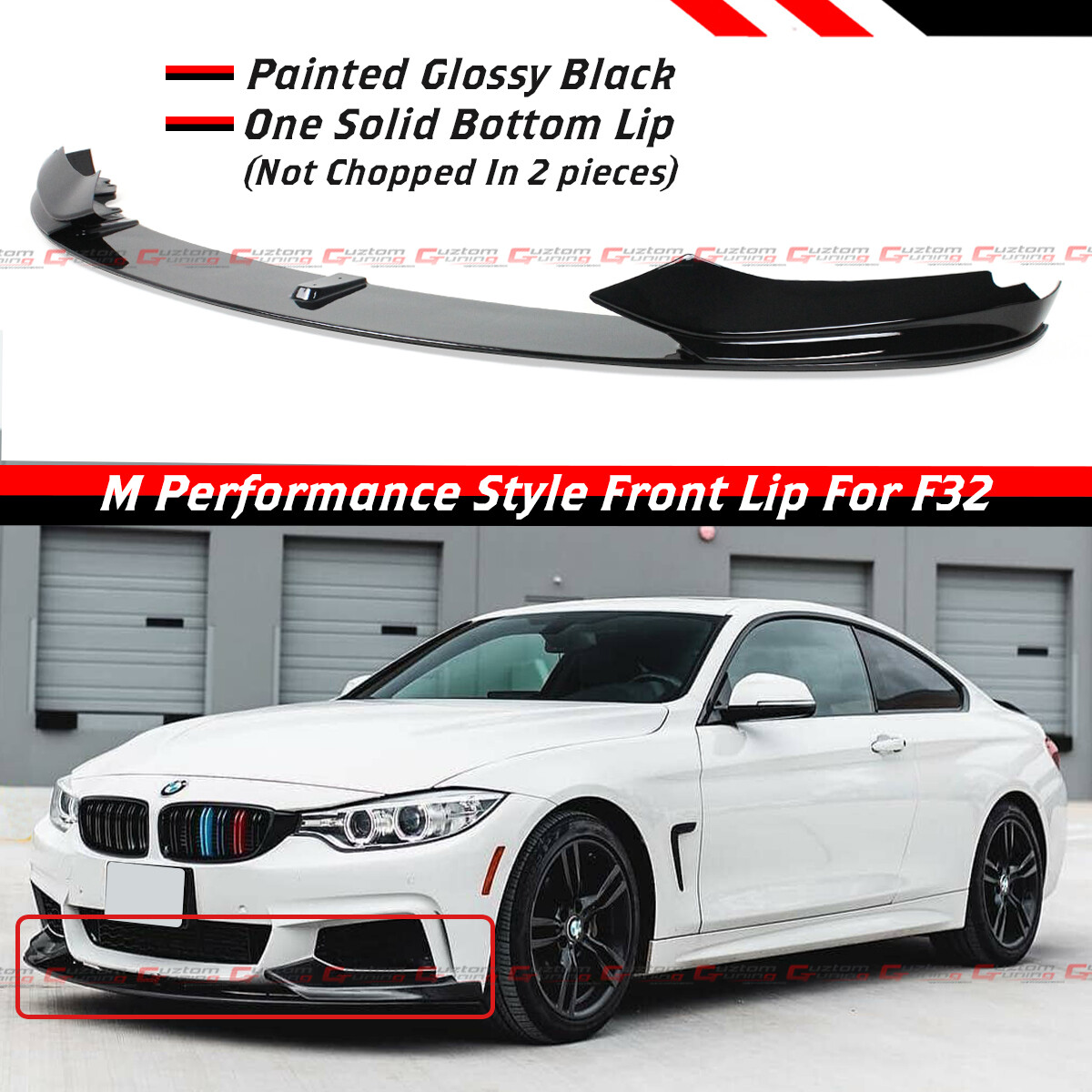 Produktbild von BMW 3 SERIES F30 F31 FRONT LIP MAD STYLE GLOSS BLACK SPLITTER M PERFORMANCE