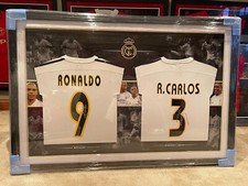 Ronaldo and Roberto Carlos dual signed Real Madrid shirt