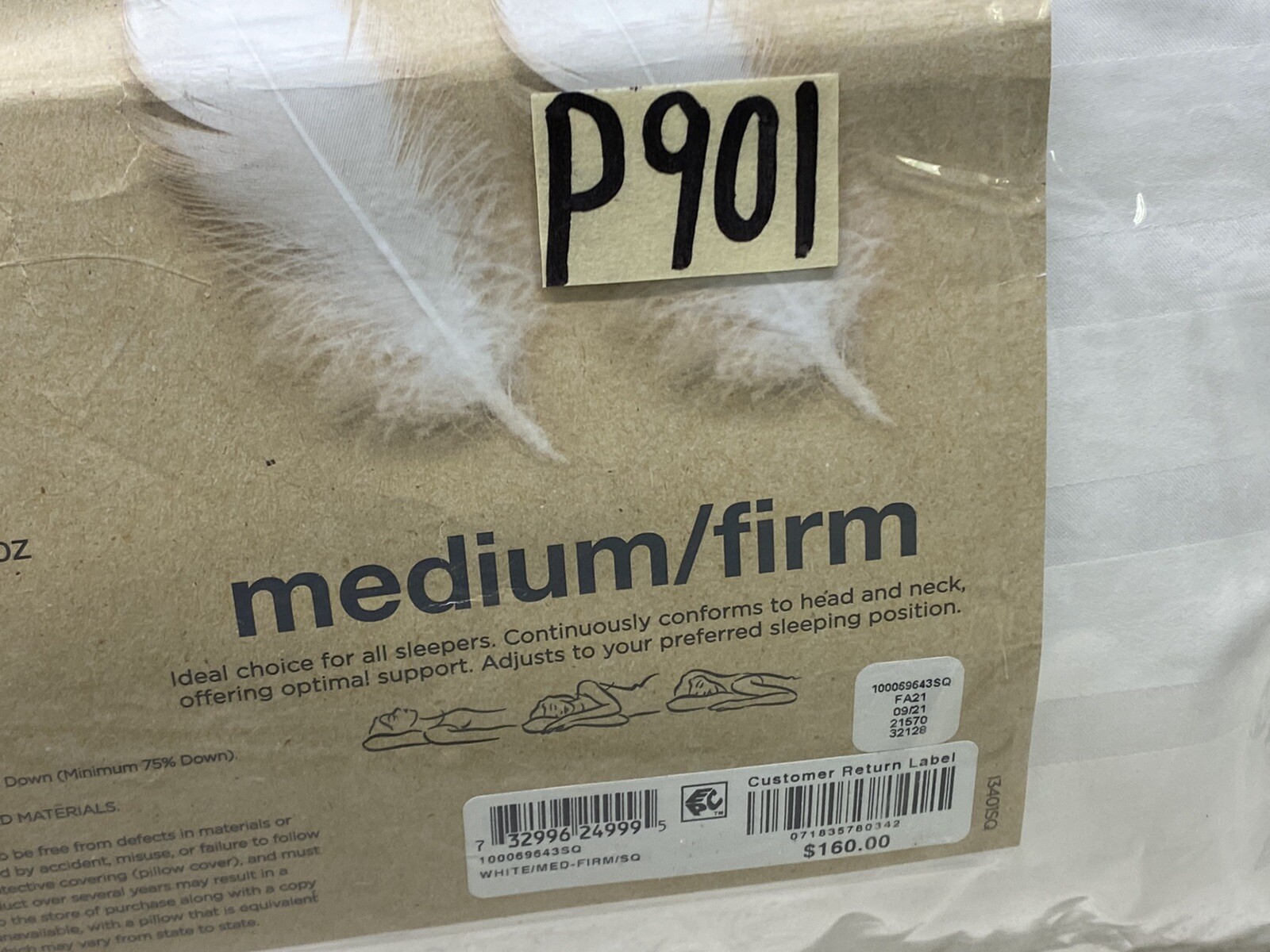 Charter Club 360 Chamber Feather Down Pillows Standard / Queen Medium / Firm New