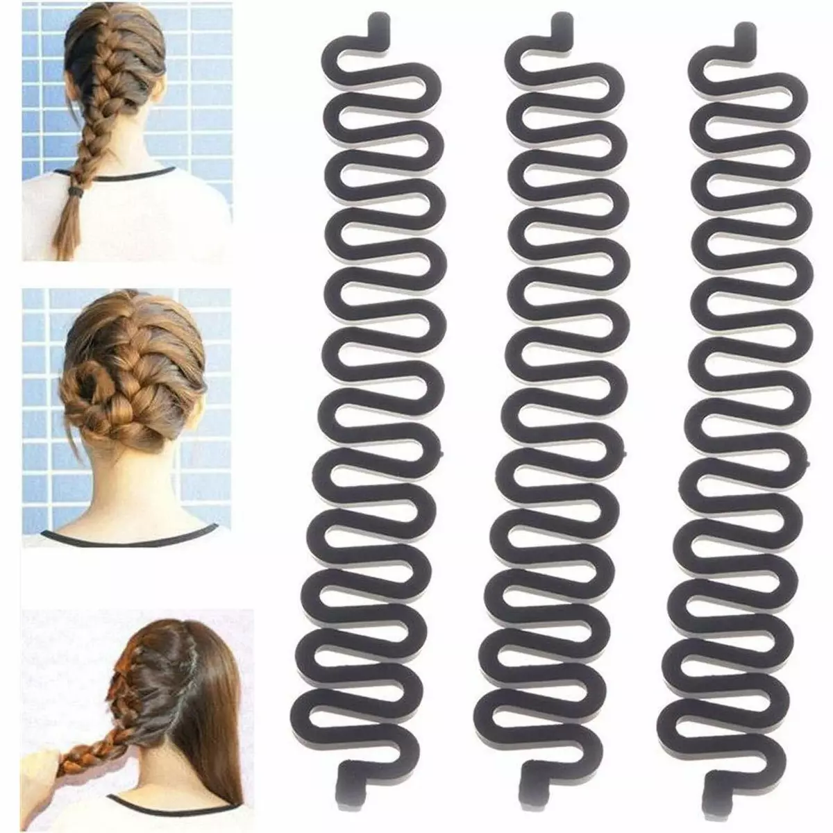 Black French Hair Braiding Hair Styling Tool Hook Magic Hair Twist