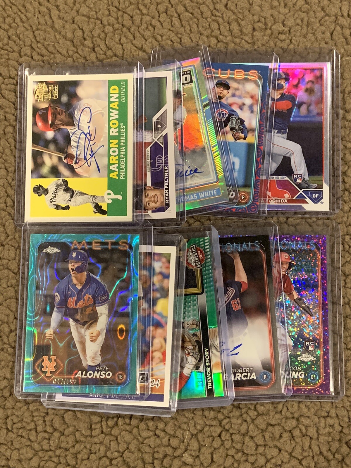 3 Baseball Card Auto + SP + Parallel Alonso Piazza Yoshida Rowand Lot