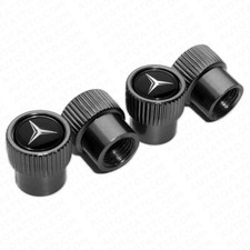 4x Universal Fit Mercedes-benz Car Wheel Tire Air Valve Cap Stem Dust Cover Grey