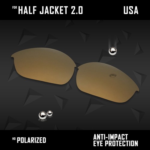Lentes de repuesto polarizadas antiarañazos para Oakley Half Jacket 2.0 OO9144 Opt - Imagen 11 de 35