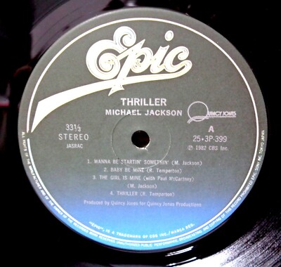 MICHAEL JACKSON THRILLER 1982 EPIC 25・3P-399 JAPAN LP OBI BEAT IT