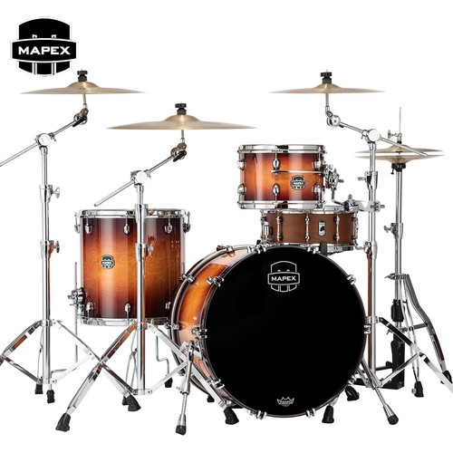Mapex Saturn Evolution Hybrid Organic Rock 3PC Shell Pack Exotic Sunburst Lacque - 第 1/3 張圖片