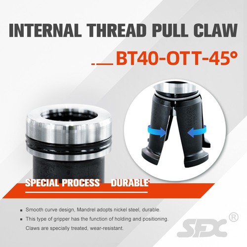 BT40 Spindle Pull Claw BT40-45° Pull Claw with Inner Screw ACROW OTT Gripper - Picture 6 of 8