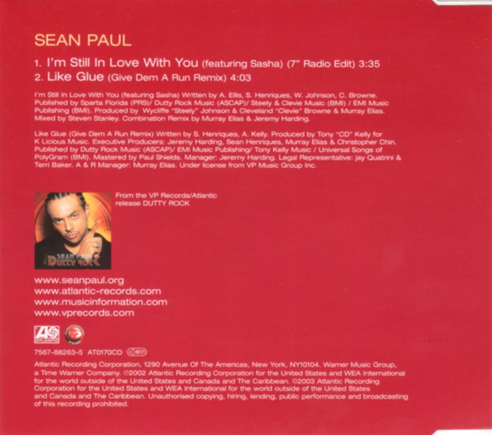 Sean PaulI'm Still in Love With You CD Single 75678826351 eBay