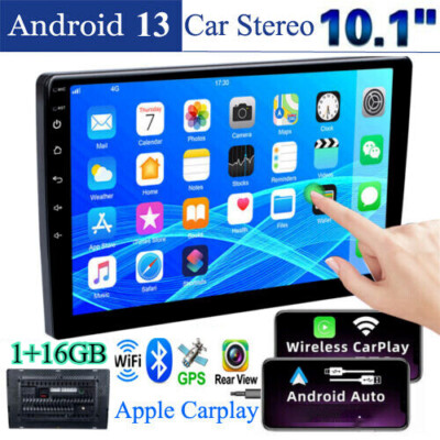 Double 2 Din 10.1'' Android 13 Touch Screen Car Stereo Radio GPS WIFI BT Carplay