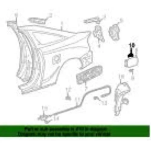 Muelle de puerta de combustible TOYOTA OEM 77360-48010 para Celica 00-05 Lexus RX 300 JDM Foto 4 de 4