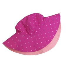 Carter's Pink Beach Hat Summer Girl Toddler Size 2T-4T White Polka Dots