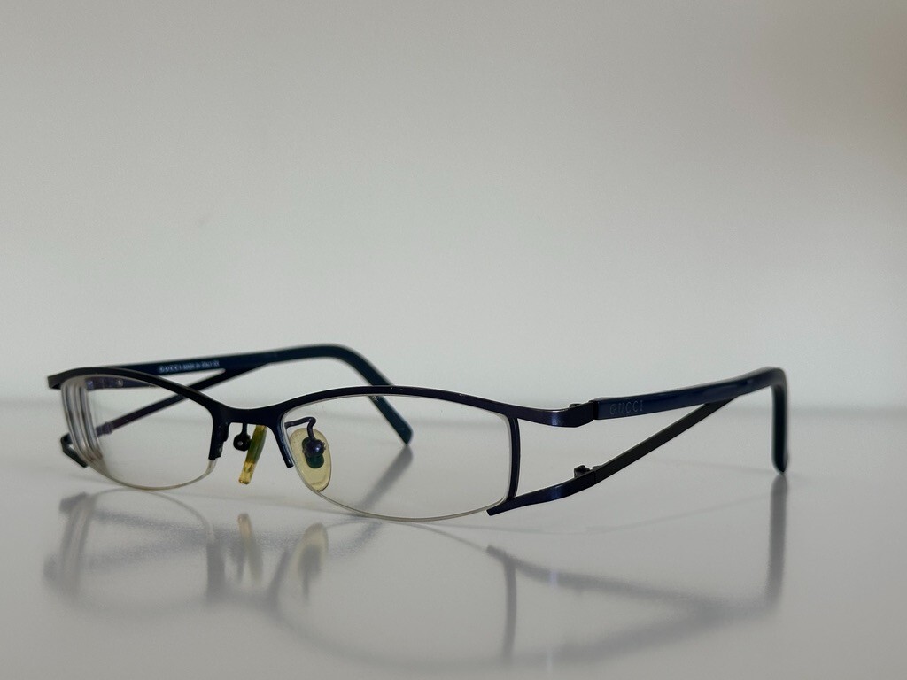 Gucci GG 1839/N/S 029 Half Rim Blue Eyeglasses Optical Frame 51-17