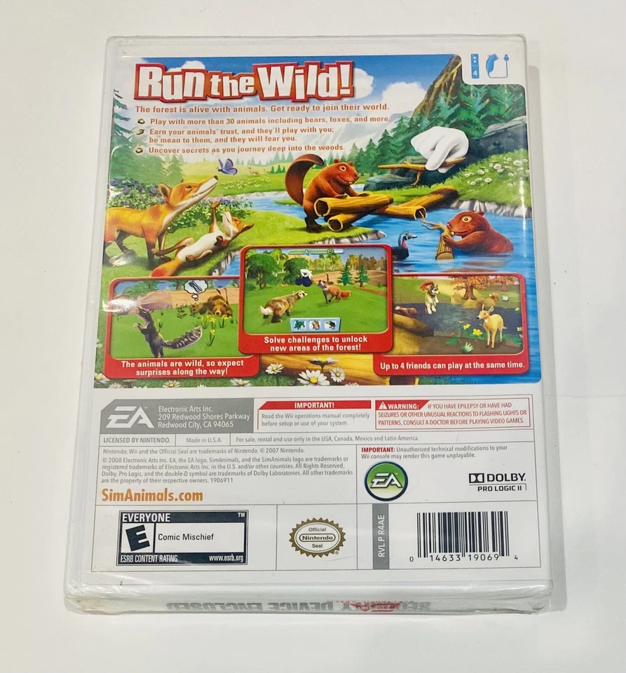 SimAnimals Sim Animals Nintendo Wii 2009 BRAND NEW FACTORY SEALED - Ships Fast - Image 2 of 3