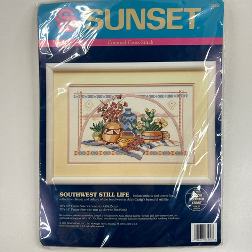 Sunset Counted Cross Stitch Kit 13550 Southwest Still Life by Ann Craig