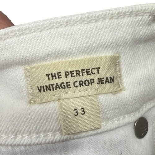 Neu mit Etikett Madewell The Perfect Vintage Jeansfliese weiß roher Saum Größe 33 - Bild 4 von 15