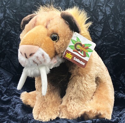 Wild Republic 2013 Smilodon Saber Toothed Tiger Cat Plush 12'' Cuddlekins