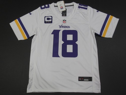 Justin Jefferson Minnesota Vikings 2025-26 Captains Patch Men's Jersey White