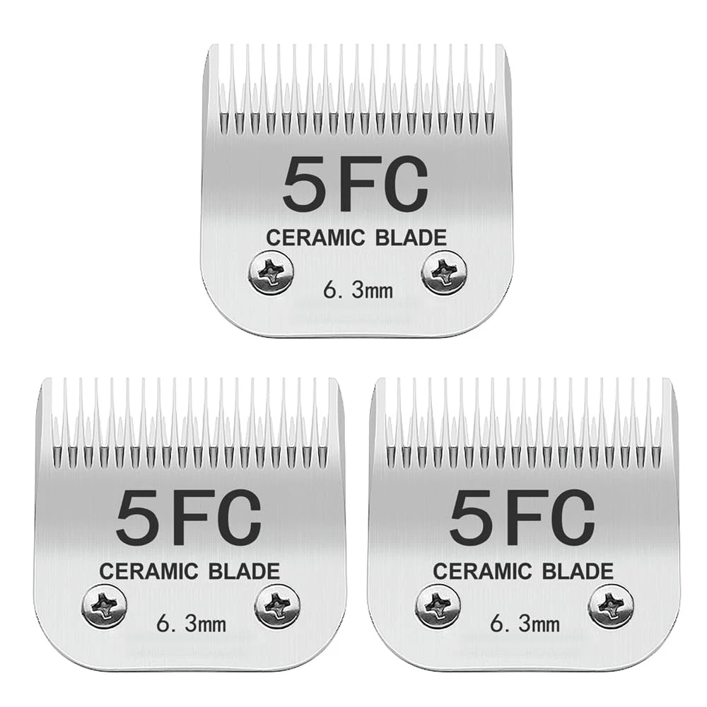 5FC Detachable Pet Dog Grooming Ceramic Blades,Compatible with Andis Dog Clip...