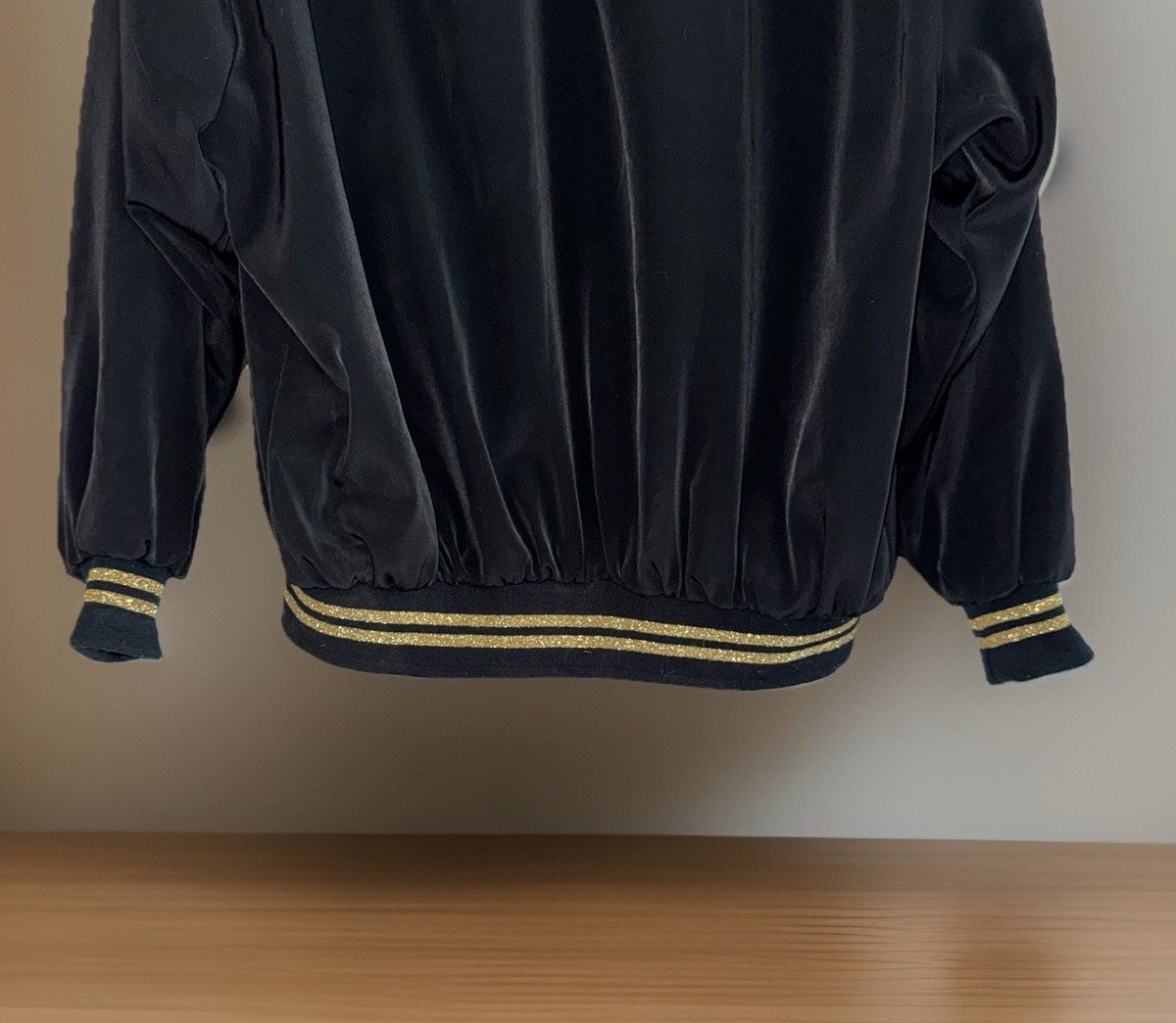 Vintage 80s Michael Jackson Core Gold Embroidered Satin Bomber 