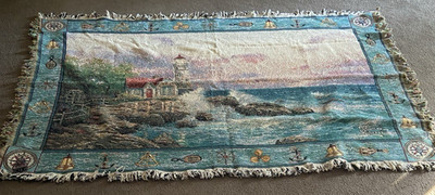THOMAS KINKADE TAPESTRY THROW BLANKET (PAINTER OF LIGHT) 70'' L X 48''W