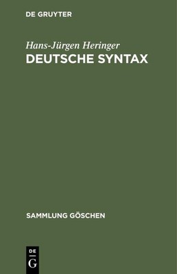 Deutsche Syntax Hans-Jürgen Heringer