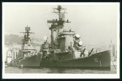 Foto 14x9cm  Albany US Kreuzer CG 10 - und Biddle DDG 13 Hafenliegeplatz US Navy